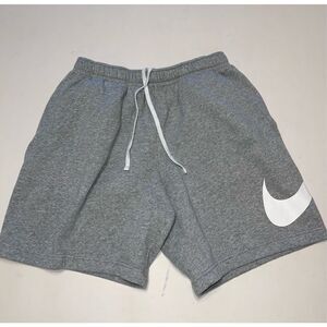 Vintage Nike Mens Large Distressed Big Swoosh Logo Above Knee Sweatpants Shorts